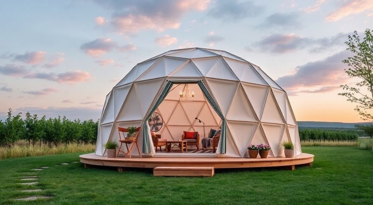 Фиброцемент: 15 причин выбрать для Glamping dome