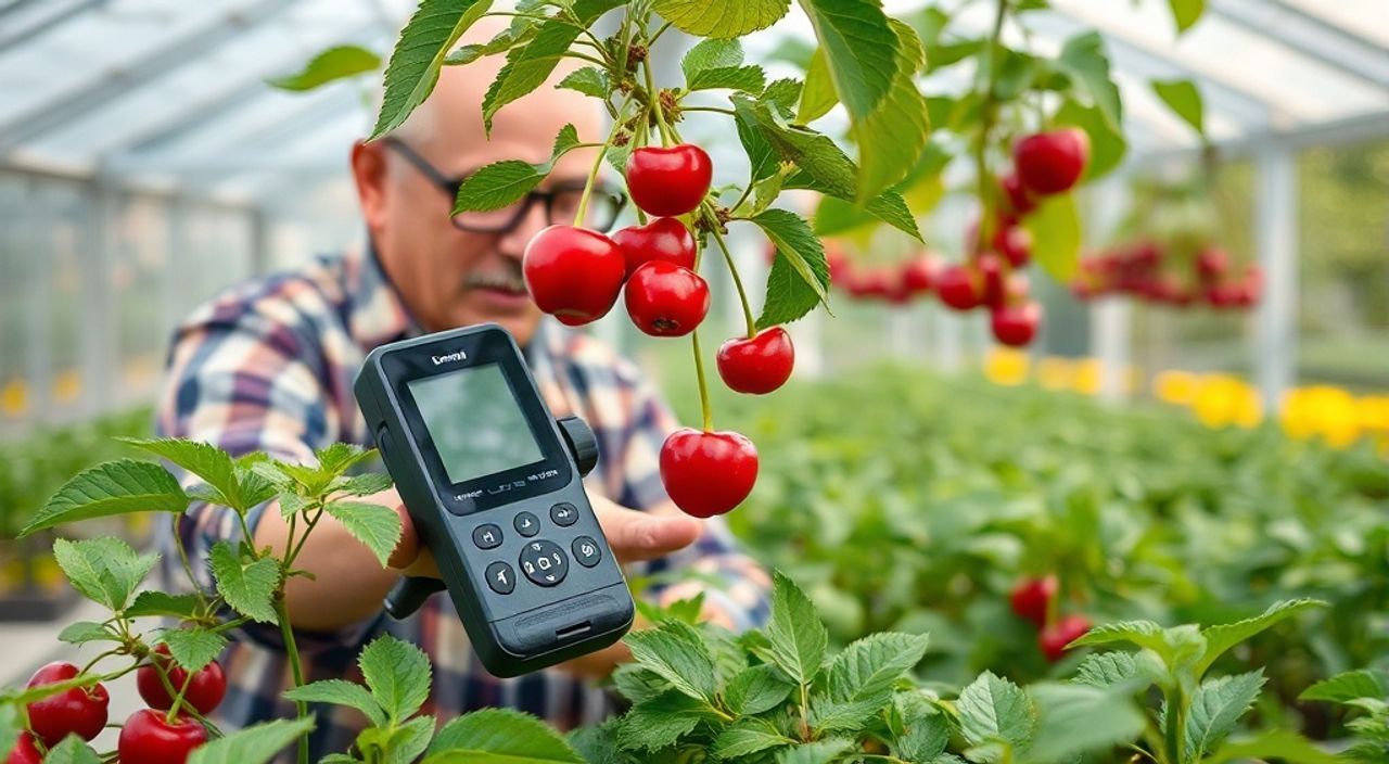 График работ посадке черешни в теплице днём в июле