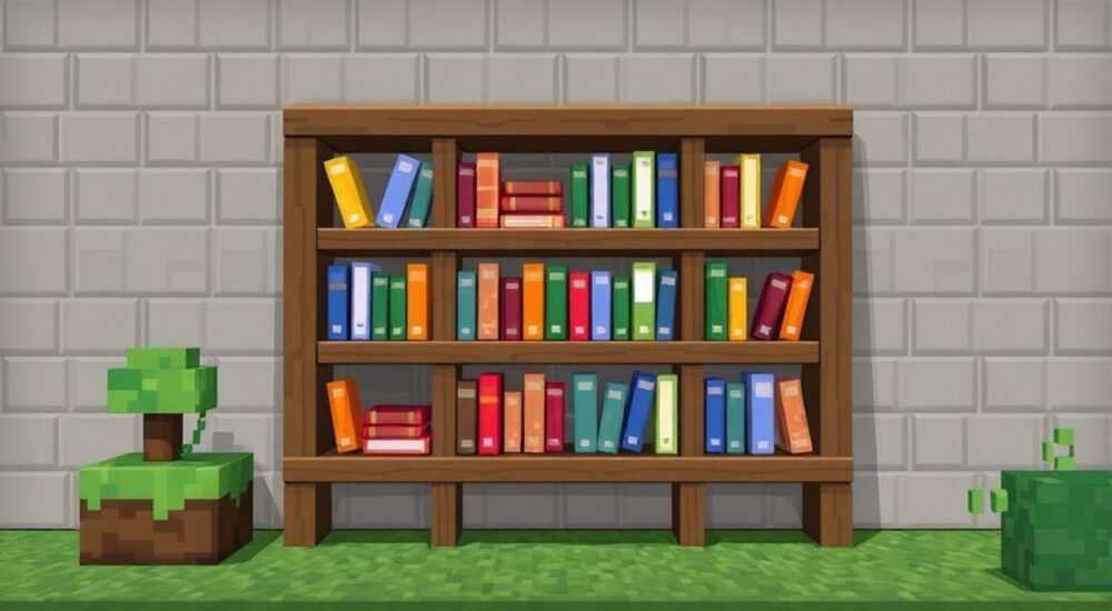 Как делаются книжные полки в майнкрафте