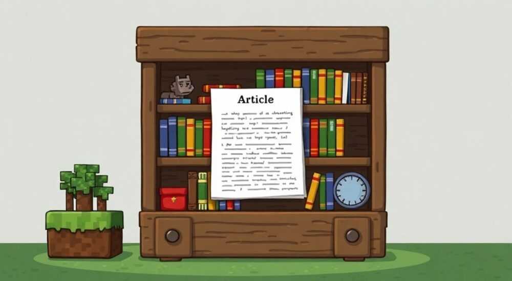 Как крафтится книжная полка в майнкрафте