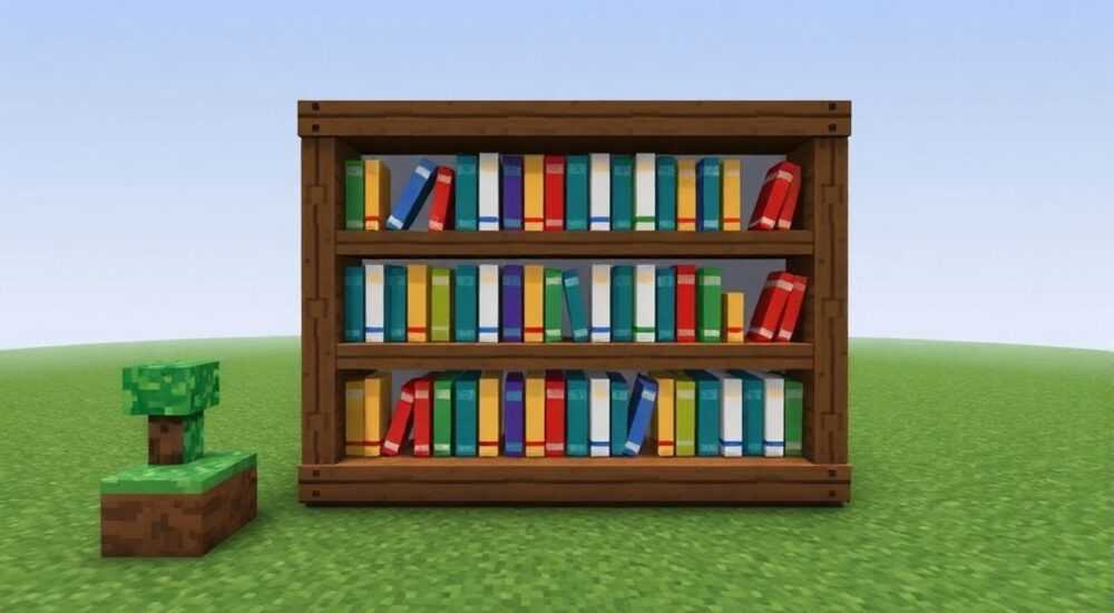 Как крафтятся книжные полки в майнкрафт