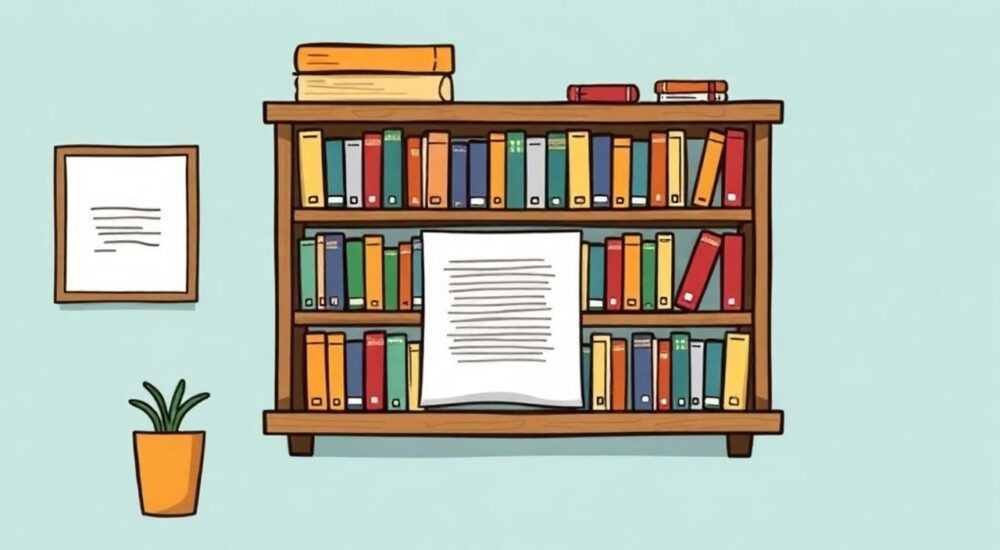 Как нарисовать книжную полку