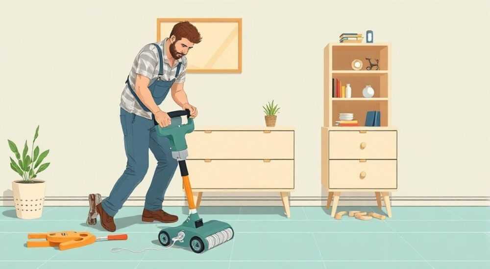 Как передвинуть мебель по линолеуму