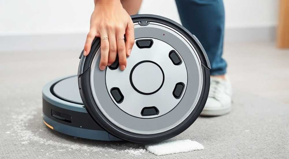 Как почистить переднее колесо робота пылесоса