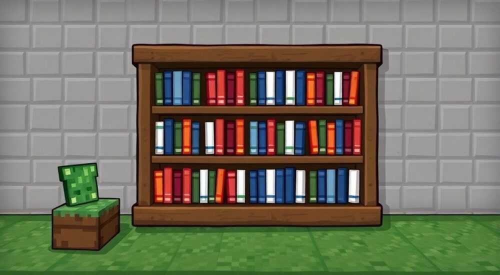 Как получить книжные полки в майнкрафте