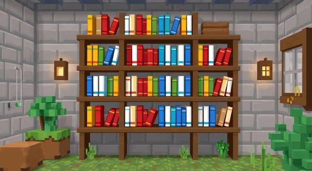 Как расставлять книжные полки майнкрафт