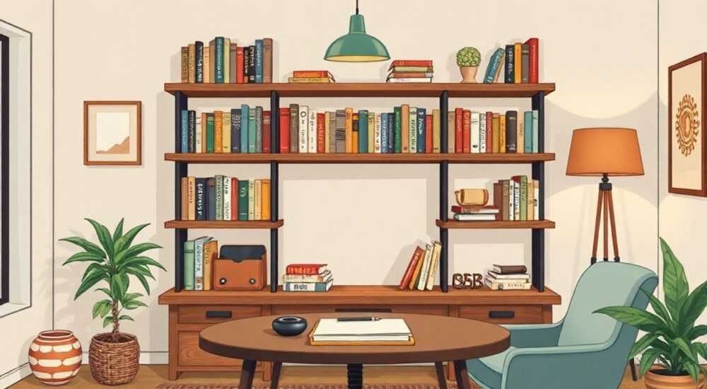 Как расставлять книжные полки вокруг стола зачарования