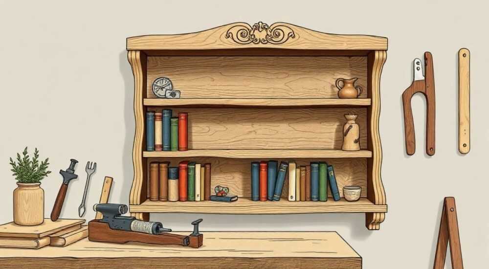 Как сделать резные книжные полки