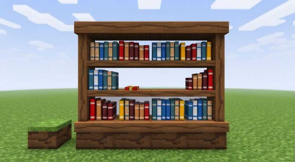 Как сделать резные книжные полки майнкрафт