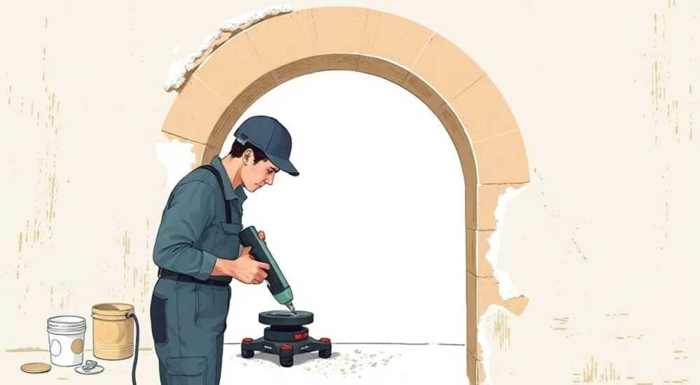 Как штукатурить арку