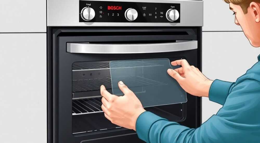 Как снять дверь духовки bosch
