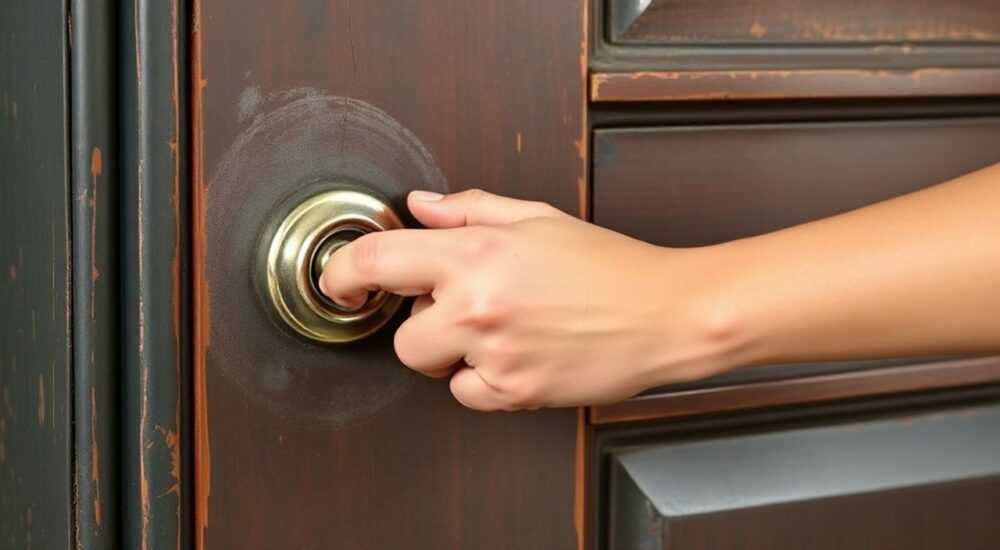 Как снять ручку с китайской двери