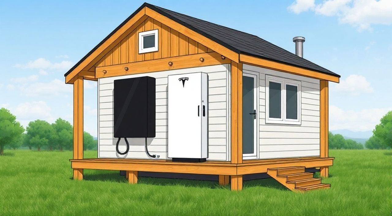 Как установить аккумулятор Tesla Powerwall в A-frame мини-дом — 15 советов