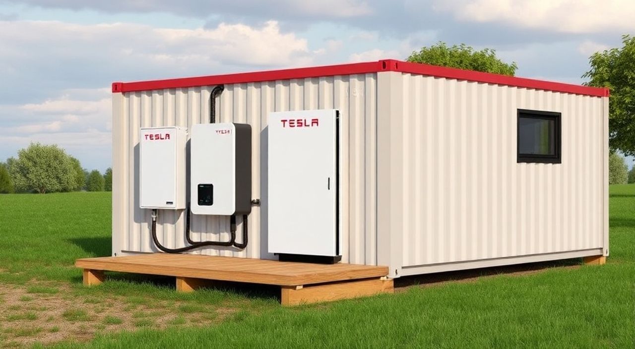 Как установить аккумулятор Tesla Powerwall в дом-контейнер 40ft — 5 советов