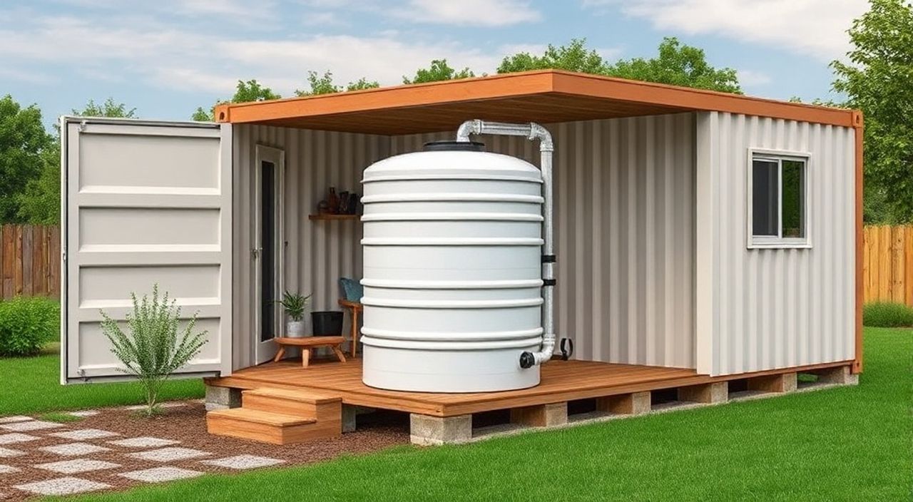 Как установить бак дождевой воды в дом-контейнер 40ft — 5 советов