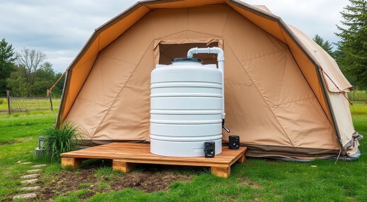 Как установить бак дождевой воды в Glamping dome — 5 советов
