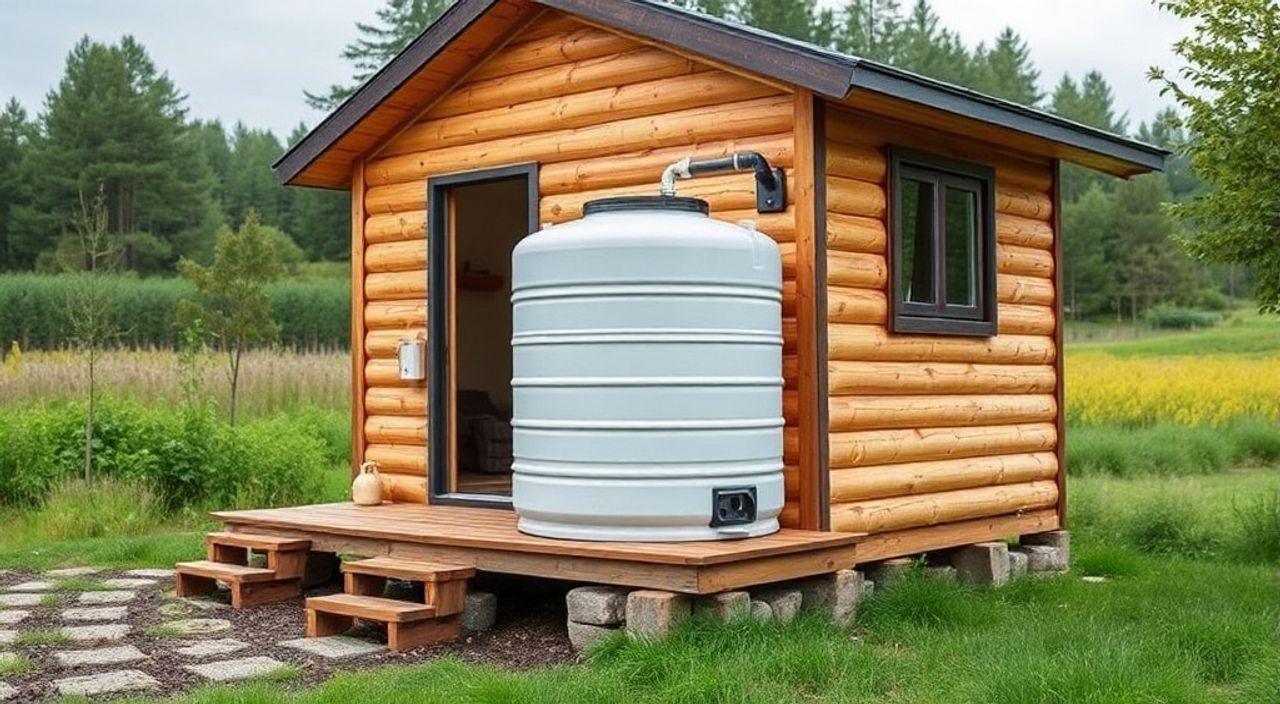 Как установить бак дождевой воды в off-grid tiny-house — 5 советов