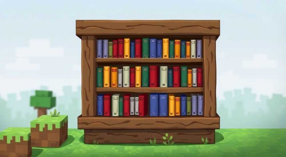 Как выдать книжную полку в майнкрафте