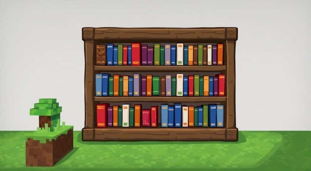 Как выдать книжные полки в майнкрафт
