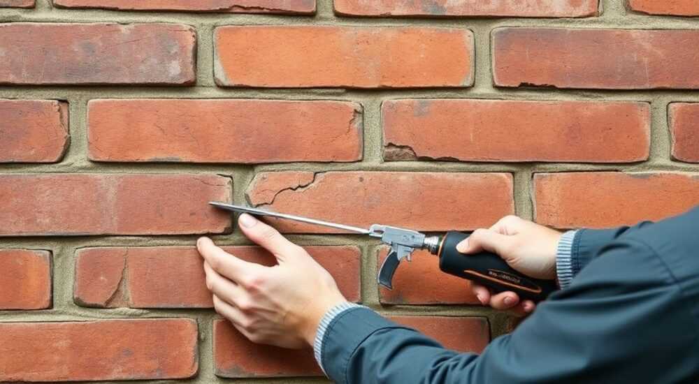 Как заделать трещину в кирпичной кладке
