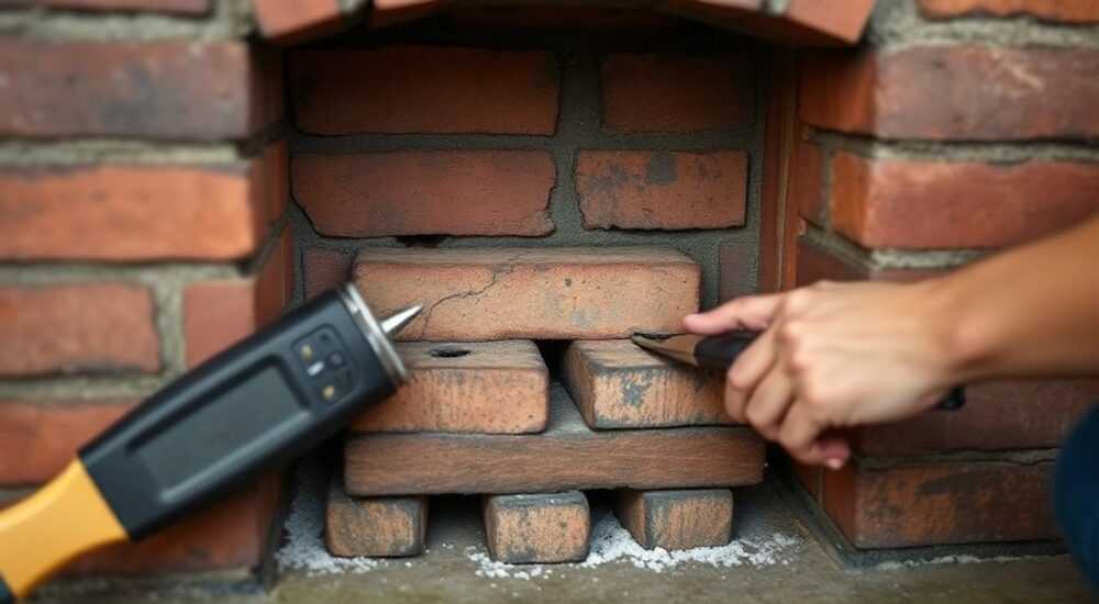Как заделать трещины на печке из кирпичной кладки