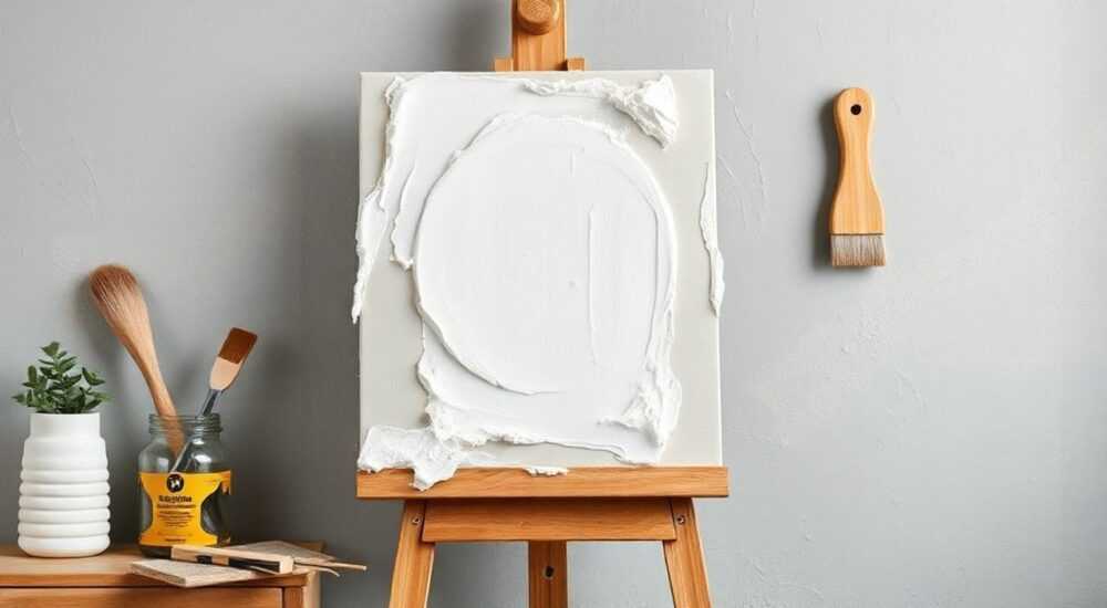 Картина штукатуркой на холсте своими руками
