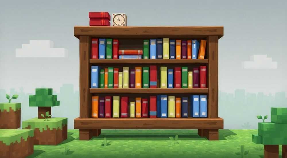 Книжная полка как сделать в майнкрафте