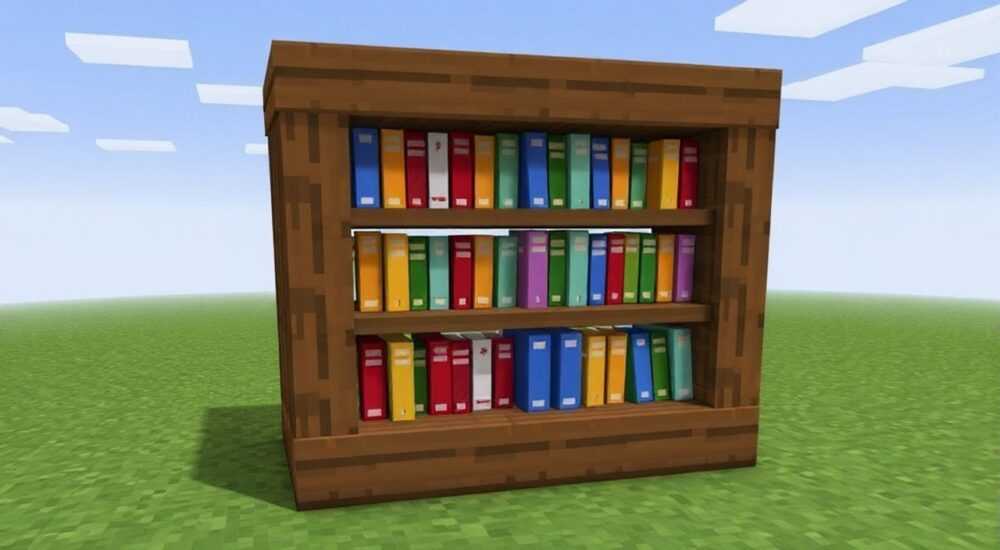 Книжная полка майнкрафт как скрафтить