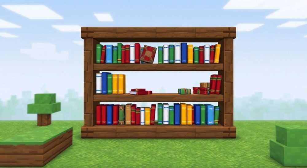 Книжные полки как сделать в майнкрафте