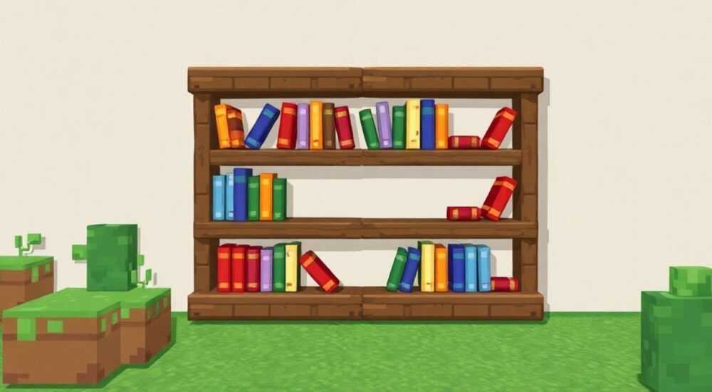Книжные полки майнкрафт как ставить