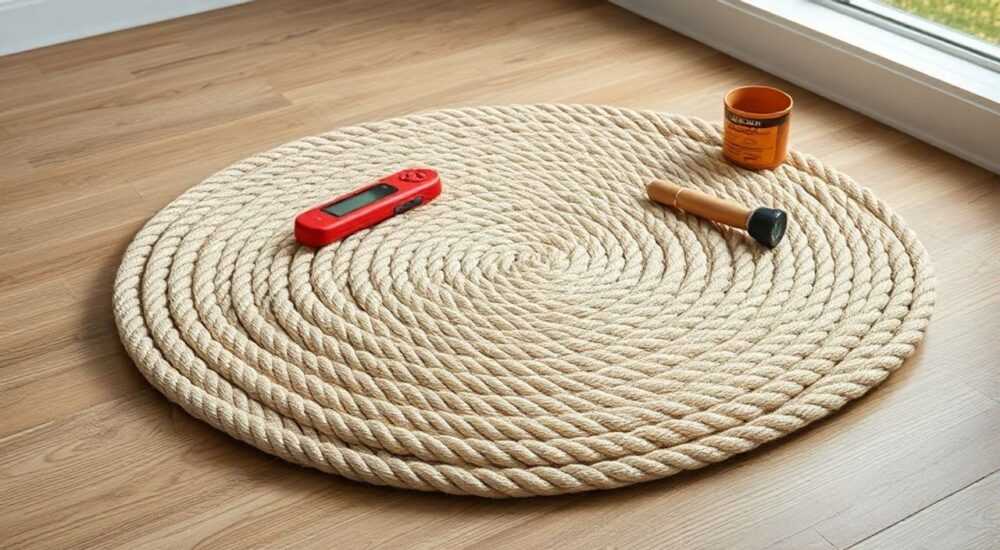 Коврик из каната своими руками
