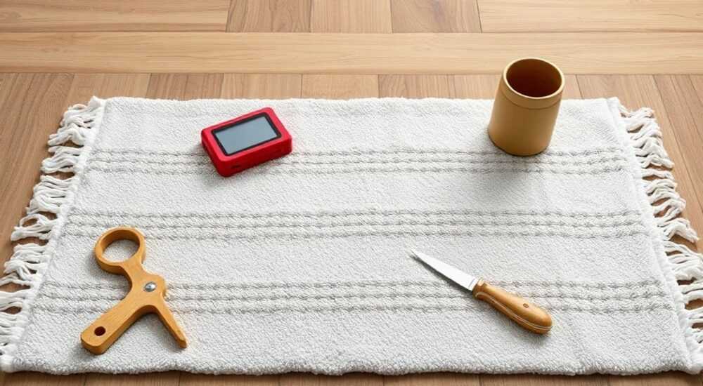 Коврик из махровых полотенец своими руками