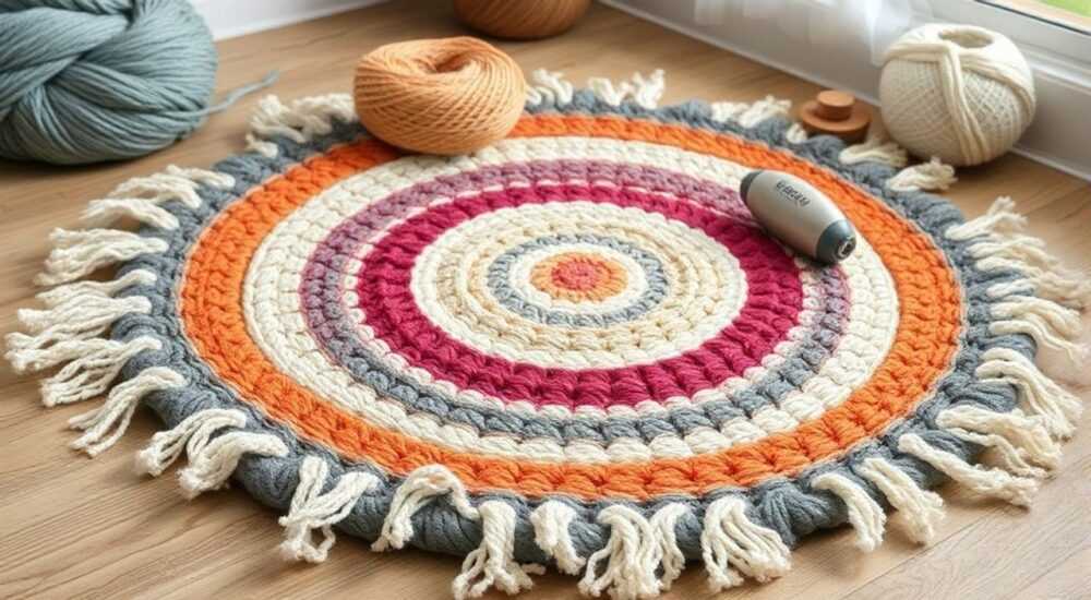 Ковры из ниток своими руками