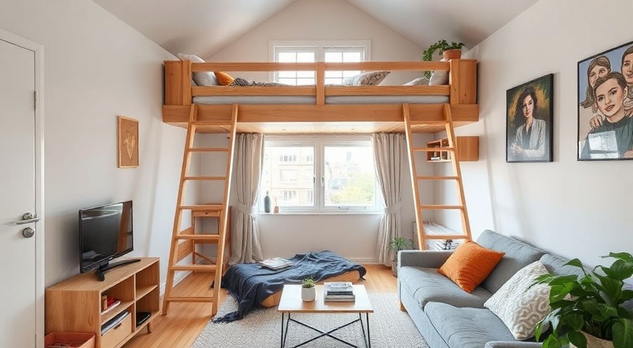Кровати‑чердака: 5 причин выбрать для мини‑квартиры 18 м²
