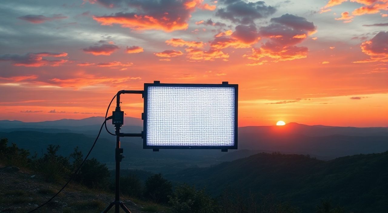 Led‑панелей улучшит цвета в пейзажа на закате