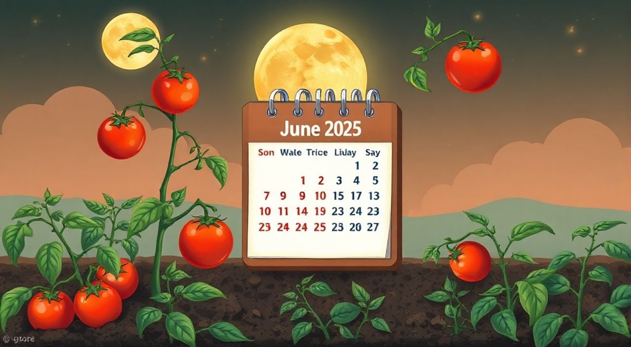 Лунный календарь посадке томатов на Июнь 2025