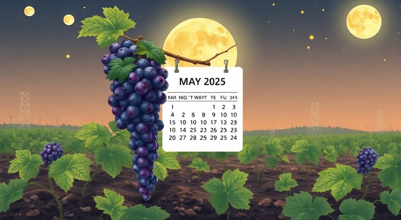 Лунный календарь посеве винограда на Май 2025