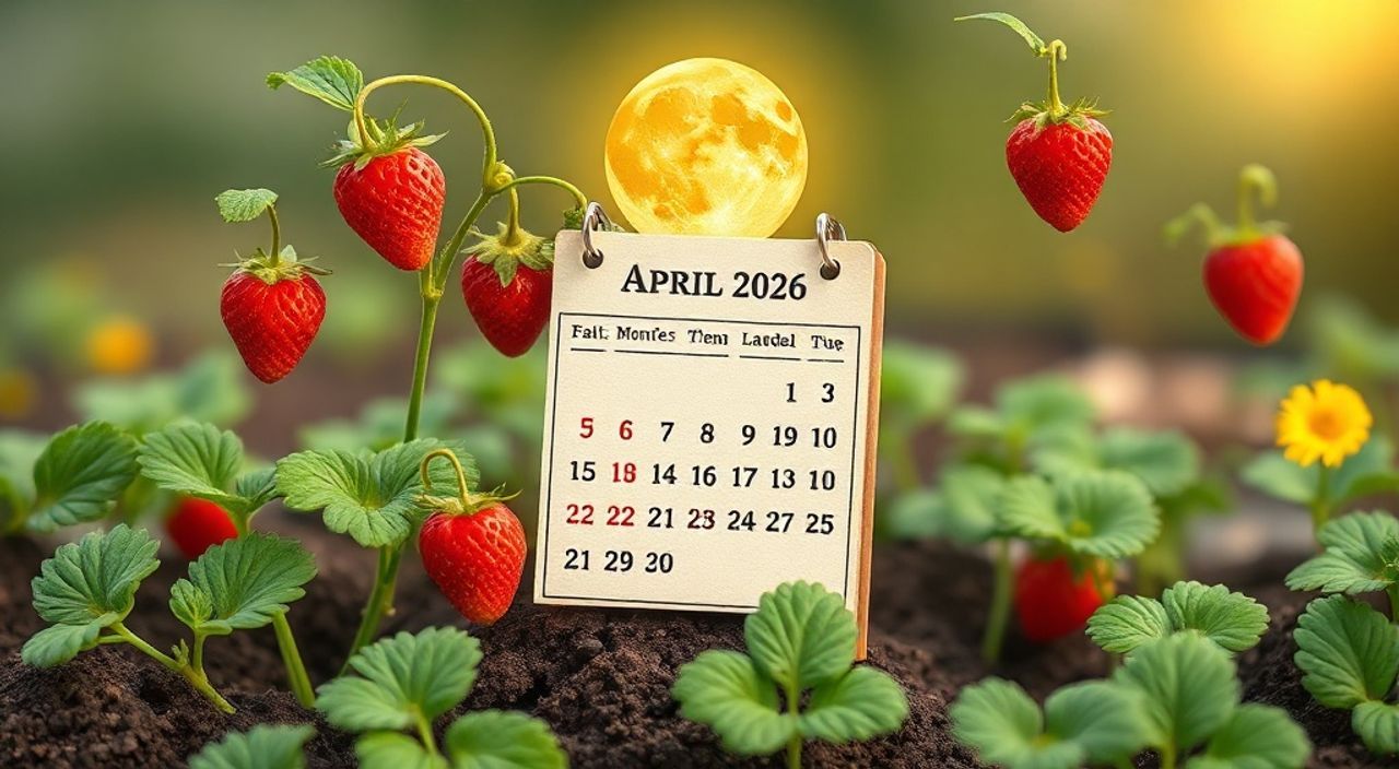 Лунный календарь рассадке клубники на Апрель 2026