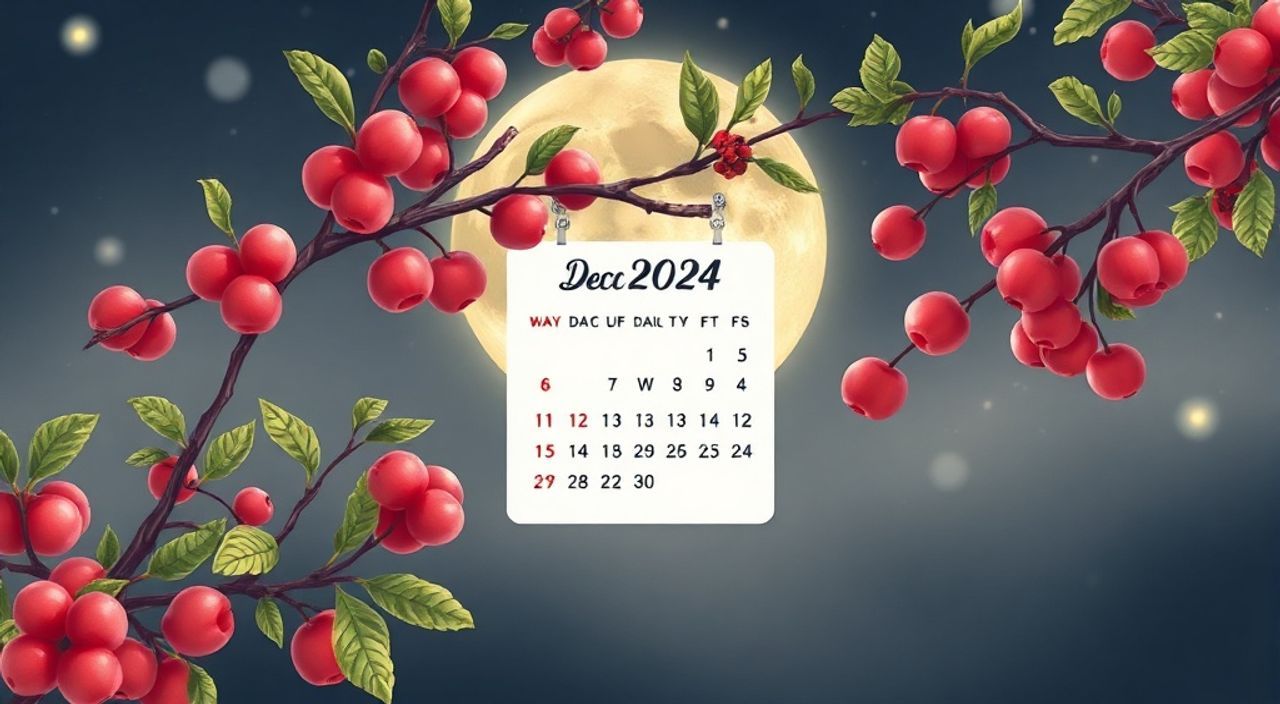 Лунный календарь сборе черешни на Декабрь 2024