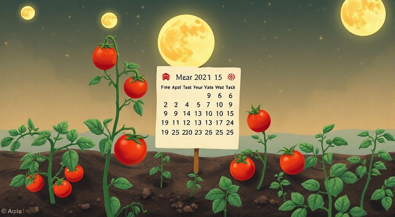 Лунный календарь высеве томатов на Апрель 2025