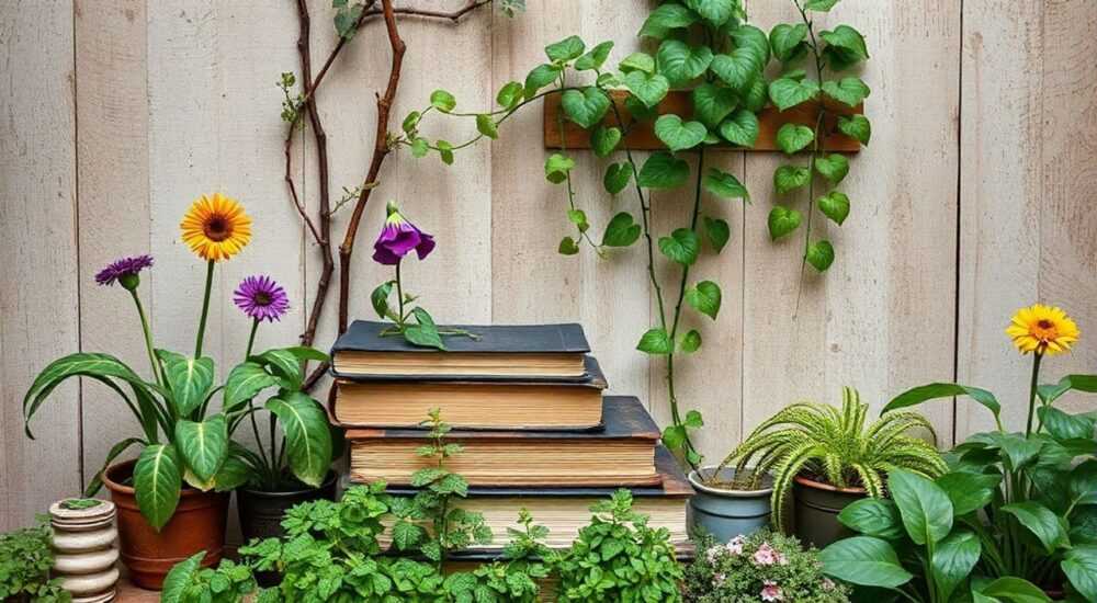 Мастер‑класс: вертикальный сад из старых книг