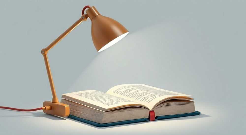 Мини лампа для чтения книг на прищепке