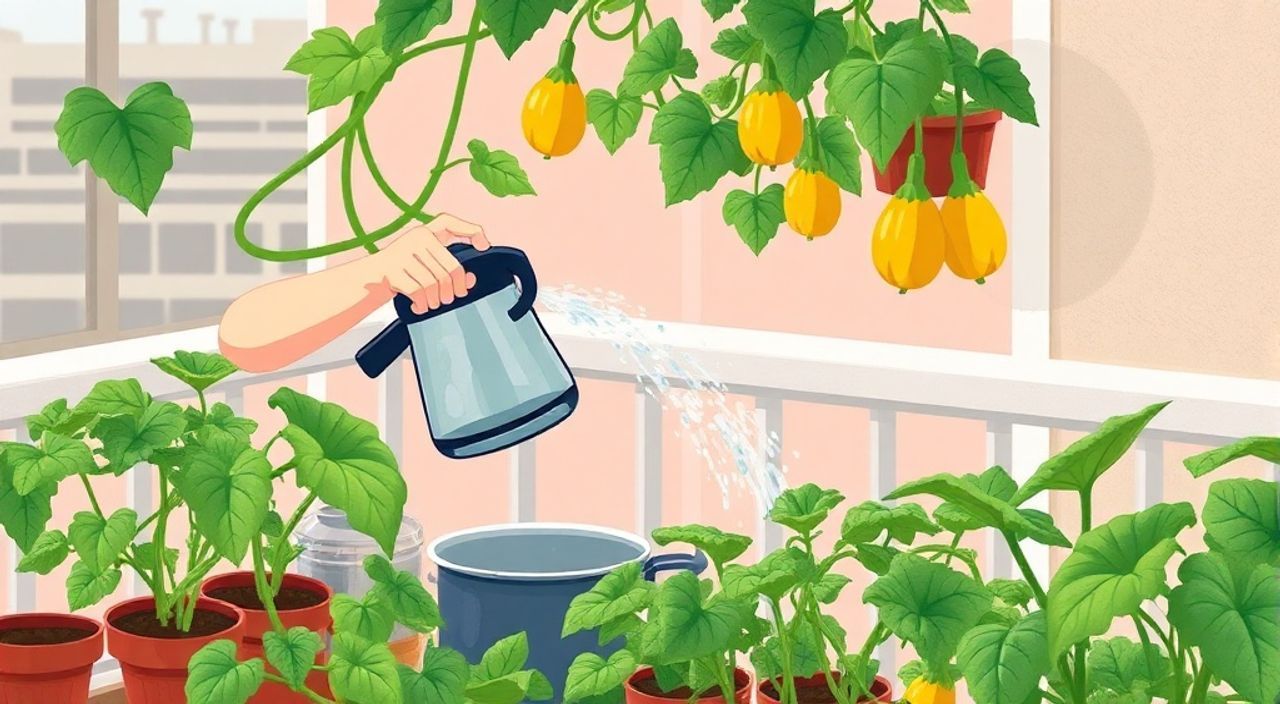 Полив кабачки на балконе: 10 советов