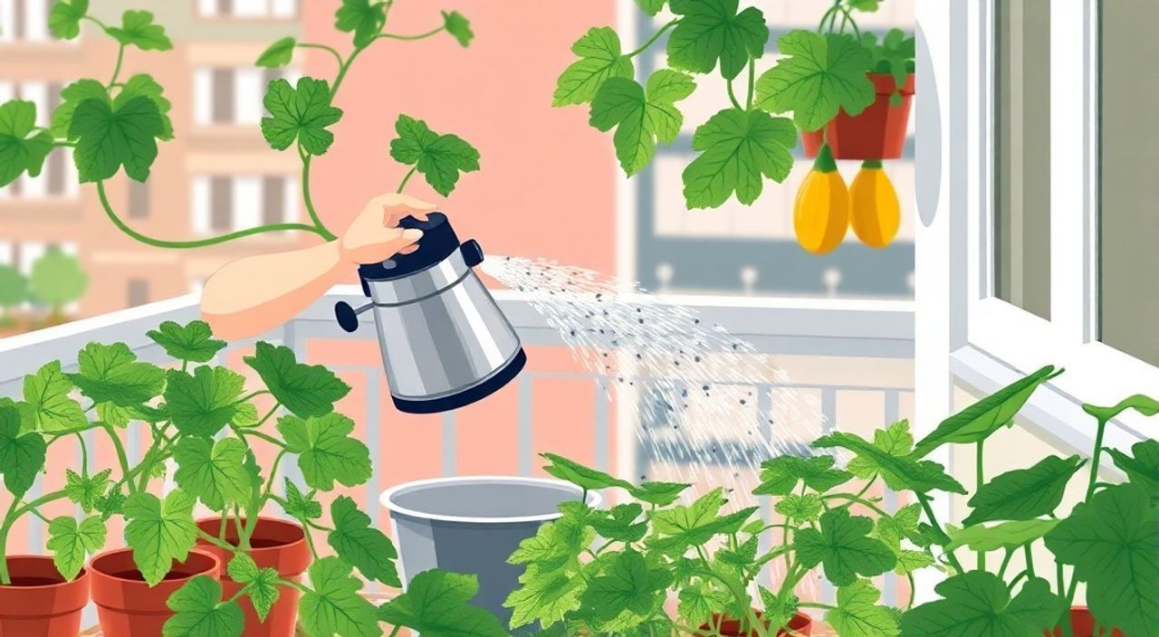 Полив кабачки на балконе: 5 советов