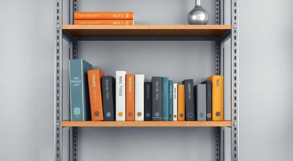 Полка металлическая для книг