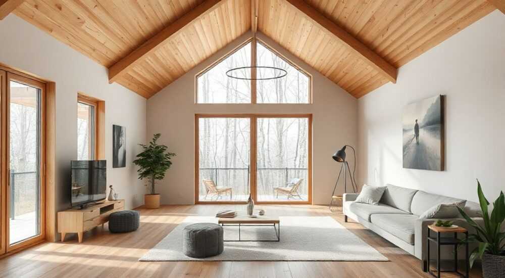Практика минималистичного open‑space для каркасных домов