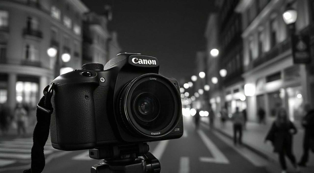 Реальный опыт: чёрно‑белая обработка в городские огни на canon r5