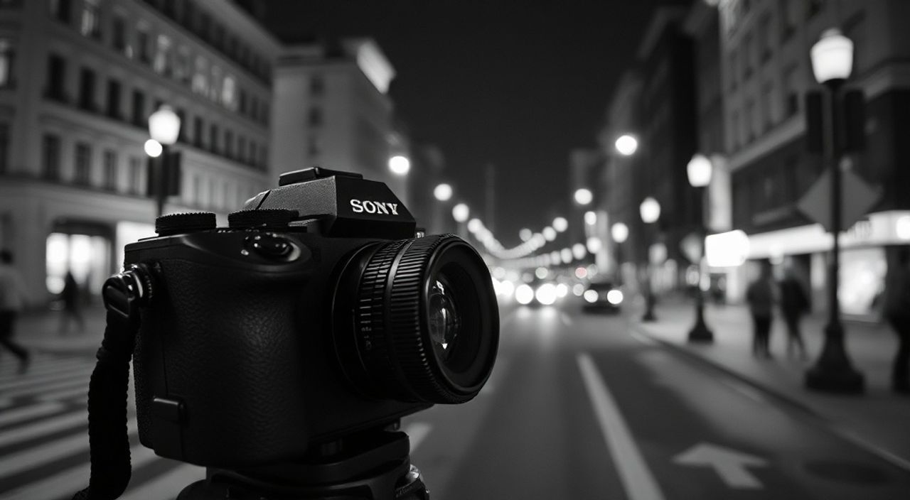 Реальный опыт: чёрно‑белая обработка в городские огни на sony a7 iv