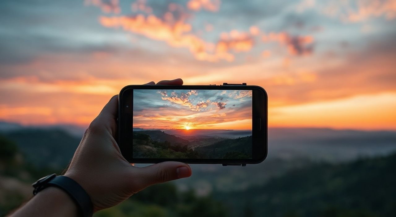 Реальный опыт: длинная выдержка в пейзаж на закате на iphone 15 pro