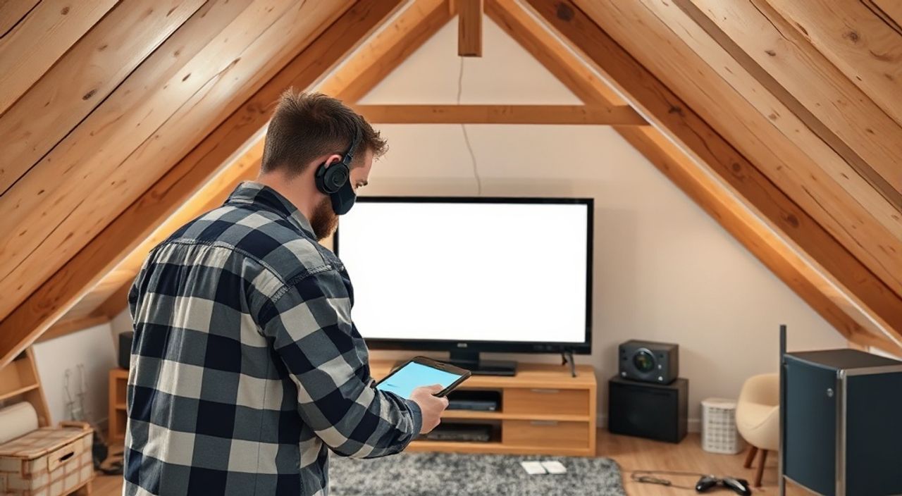 Реальный опыт: фиксация TV‑панели в мансарды